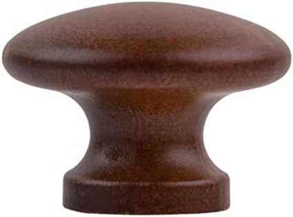 כפתור מגירת עץ אגוז | קוטר: 1 1/4 | ידית עץ לדלת ארון עתיק, מגירת שידה, שולחן כתיבה | חומרת רבייה ריהוט
